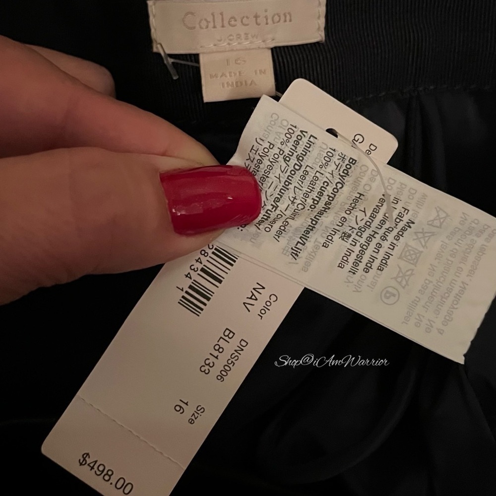 J.Crew Collection NWT genuine leather a-line midi-skirt *shop@iamwarrior - Picture 12 of 13